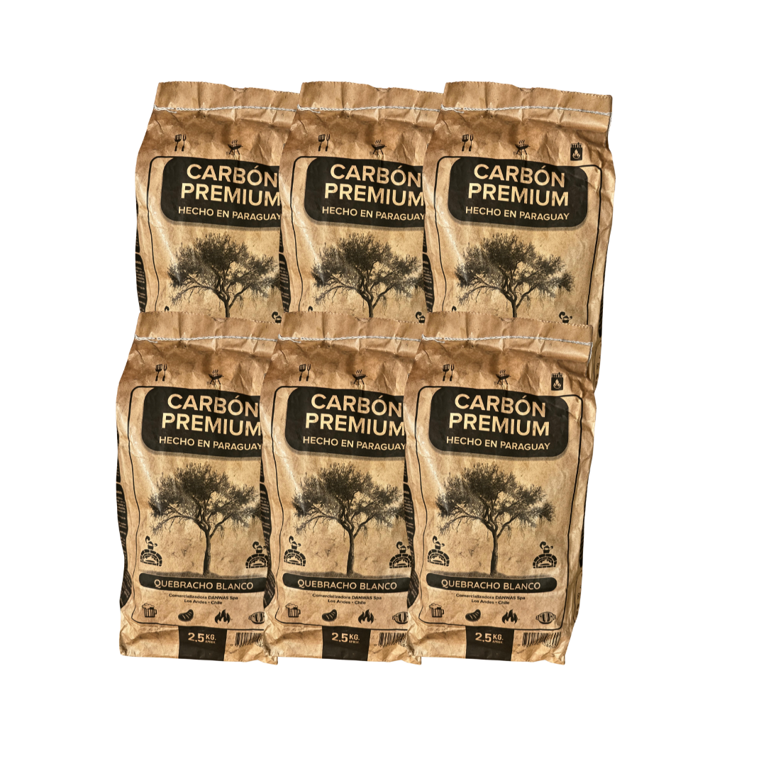 SixPack Carbón quebracho blanco 2,5kg x 6